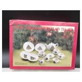 17 piece miniature Christmas porcelain tea set