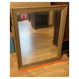 Baroque gold mirror 32 x 26"