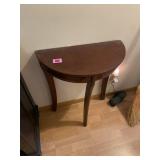 cherry-finish, half-moon console table 23 1/2ï¿½ x