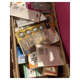 Mix of different size lightbulbs, candle lights,