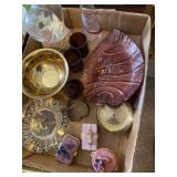 Vintage Decorative Glassware & Trinket Box