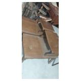 2 , matching wooden 2 tier side tables (one is