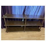 62" Wooden 3-Tier Display Shelf, 29" Tall x 14.5"