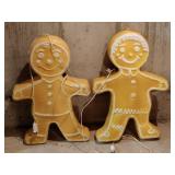 2 gingerbread men  blow molds 24"  lighted