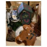 Christmas, cookie tray, plates, cubby, and more