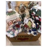 Christmas clock, cookie jar, and other