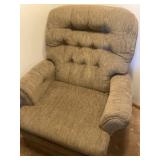 traditional swivel glide rocker with a