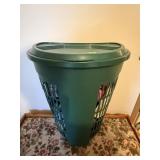 Plastic Clothes Hamper with assorted hats