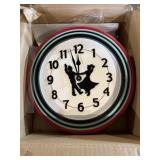 Diner-Style Decorative Wall Clock with Milkshake