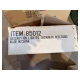 New Lighted Snowman ï¿½Welcomeï¿½ Holiday Wreath