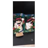 2- 8in musical dancing snowmen