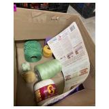 Box lot of string and stencils