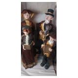 Christmas caroling family of 4 28in-39in non -
