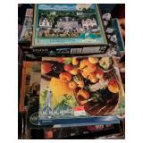 Large box of puzzles