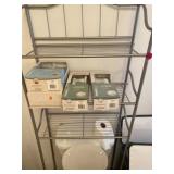 Bathroom, stand and new bathroom fixtures in