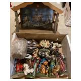 Christmas manger with a figurines