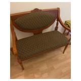 Biedermeier-style settee or loveseat with a