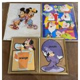 Framed Disney Character Wall Art Lot ï¿½ Mickey,