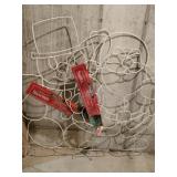 2 coated wire yard ornaments Santa 42 " snowman