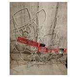 2 coated wire yard ornaments candle 40 " snowman