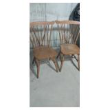 2, matching wooden chairs