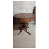 2 , drawer ornate wooden table ,Has had some