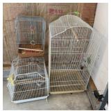 Lot of 3 Used Wire Bird Cages for Small Birds