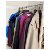 Lot of various jackets and coats