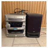 Compact Stereo Radio System w/ 5-CD Changer, Dual