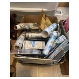 Box full of wallpaper and coverings