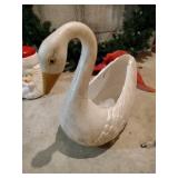 Blow mold swan planter