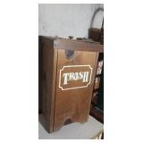 Wooden trash bin 12x12x24in