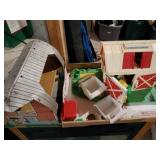 Fisher Price farm set and metal Barn