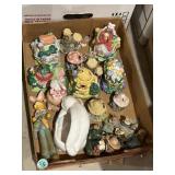 vintage ceramic Easter-themed figurines