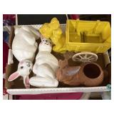 vintage plastic blow mold Easter decorations