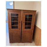Matching Glass-Door Storage Cabinets ï¿½ 60ï¿½ Tall x