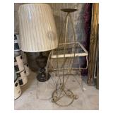 Several Decor items, cast iron side table base,