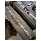 Set of gray vintage suitcases