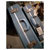 Set of two blue suitcases