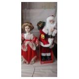 Porcelain lighted christmas figurine,  and 28in