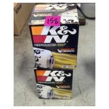 2 K&N Performance Gold Wrench-Off Oil Filters,