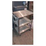 All metal stainless utility cart