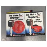 Chipkey advertising display signs 22x28"