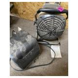 Two personal electric area heaters