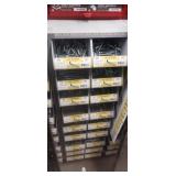 Stackable plastic bolt bins with lag screws