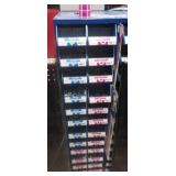 Stackable plastic bolt bins with hex nuts and