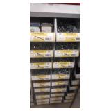 Stackable plastic bolt bins with lag screws