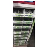 Stackable plastic bolt bins with carriage bolts