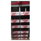 Stackable plastic bolt bins with hex cap screws,