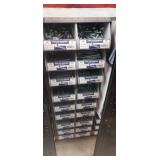 Stackable plastic bolt bins with grade 5 hex cap
